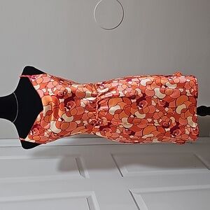 Colorful satin dress Small